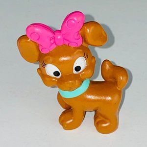 Disney Brown Dog Pink Hair Bow Mattel X5201 2011